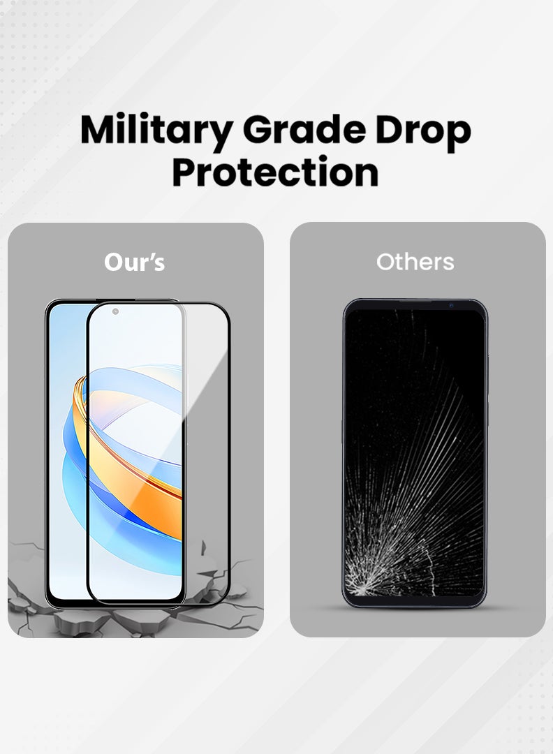 MUDISO Screen Protector For Honor X7b 6.8 Inch 9H Hardness Tempered Glass Film, Bubble Free Easy Installation, Full Coverage, Anti Scratch And Touch Sensitive - Image 4