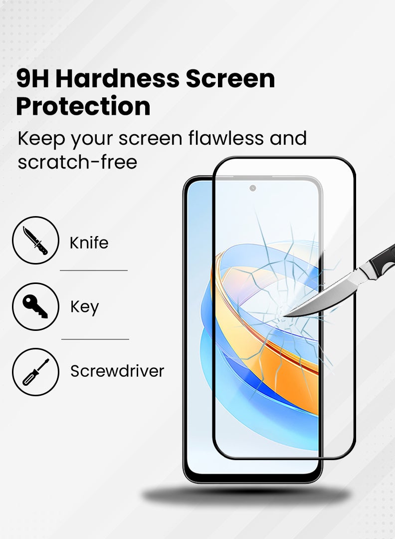 MUDISO Screen Protector For Honor X7b 6.8 Inch 9H Hardness Tempered Glass Film, Bubble Free Easy Installation, Full Coverage, Anti Scratch And Touch Sensitive - Image 3
