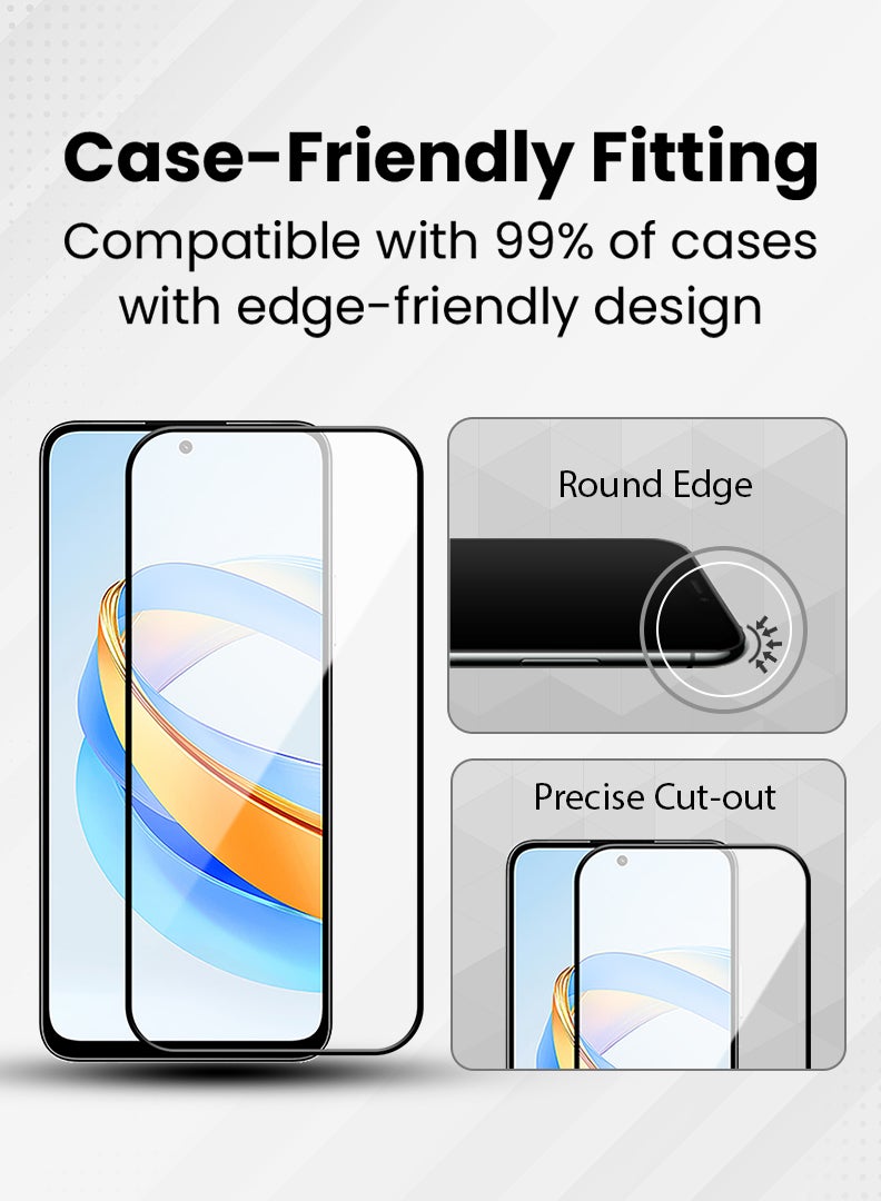 MUDISO Screen Protector For Honor X7b 6.8 Inch 9H Hardness Tempered Glass Film, Bubble Free Easy Installation, Full Coverage, Anti Scratch And Touch Sensitive - Image 5