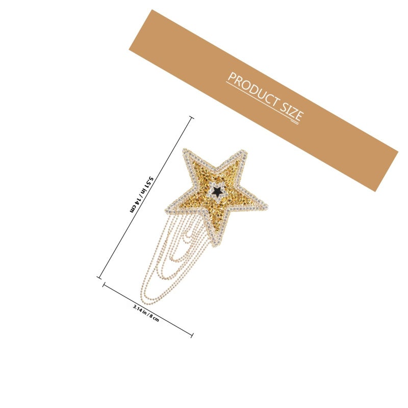 Star Shaped Rhinestone Clothes Patches DIY 4Pcs Wear Resistant Fabric Appliques For Jackets Hats - Image 3
