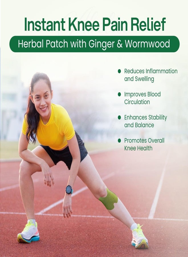Abelia Herbal Knee Pain Relief Patches Arthritis Inflammation Patch Sticker | Instant Relief from Knee Pain | Joint Knee Pain Relief Products Natural Wormwood Extract Patch for Knee (30 Pieces) - Image 3