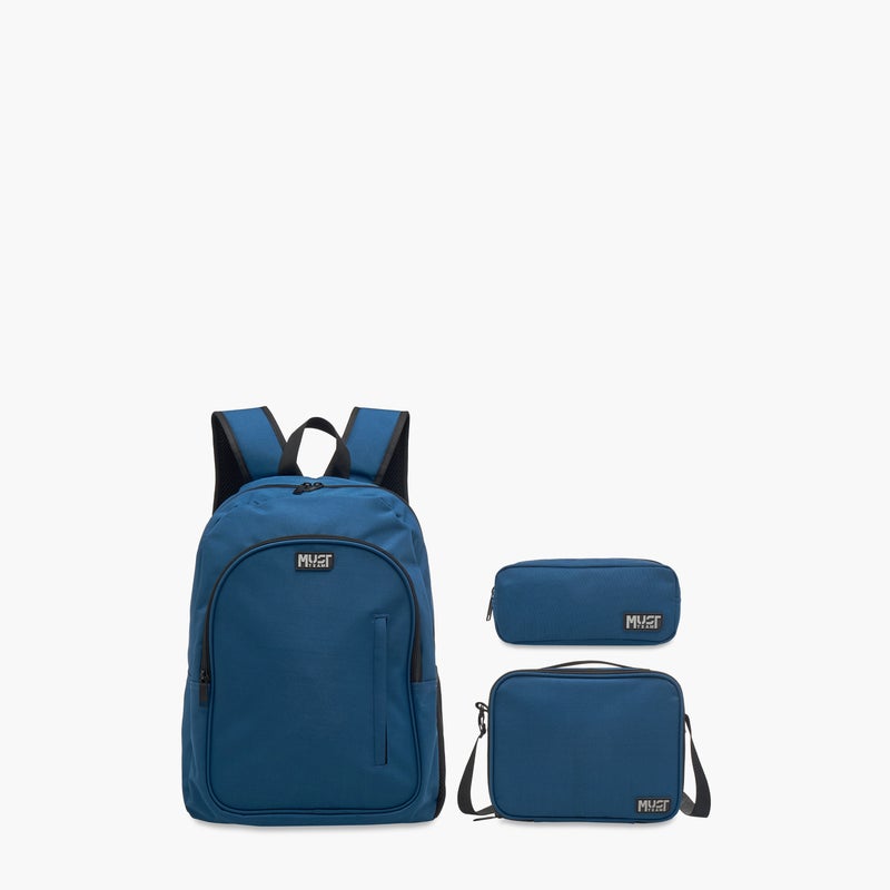 Must Backpack-Eternal Navy-16In-Set Of 3-Age 9-13 (Pu) Blue \ 32X18X43 - Image 1
