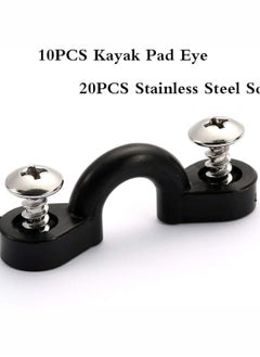 Generic Kayak Pad Eye Kit, 10PCS Nylon Bungee Deck Loops Tie Down Pad Eye with 20 Screws for Boat Kayak Deck Rigging Kit  - Image 5