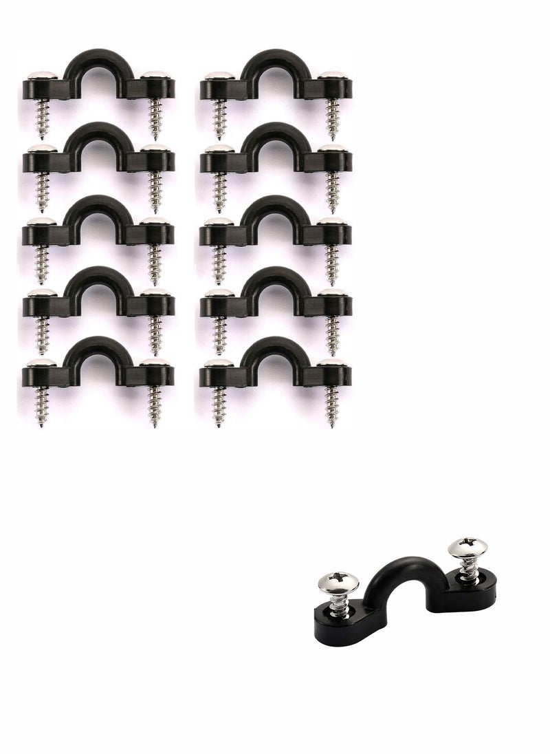Generic Kayak Pad Eye Kit, 10PCS Nylon Bungee Deck Loops Tie Down Pad Eye with 20 Screws for Boat Kayak Deck Rigging Kit  - Image 1