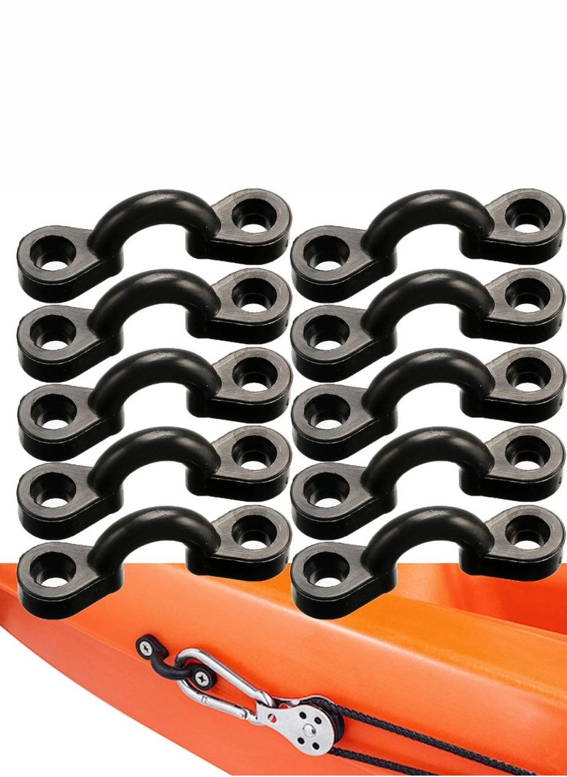 Generic Kayak Pad Eye Kit, 10PCS Nylon Bungee Deck Loops Tie Down Pad Eye with 20 Screws for Boat Kayak Deck Rigging Kit  - Image 3