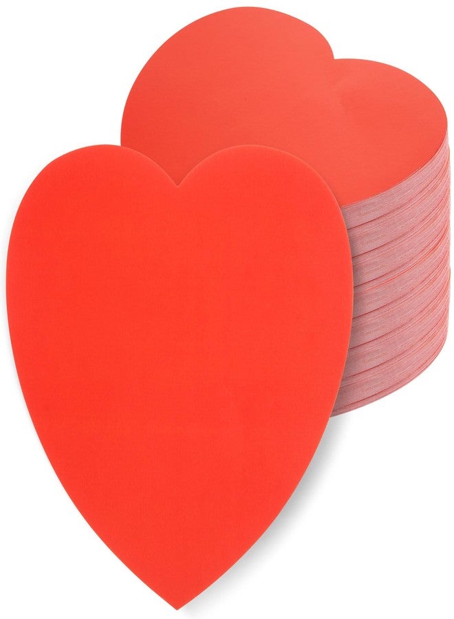 MixTeach 72 Pcs Heart Shapes Cutouts 6 Inch red - Image 1
