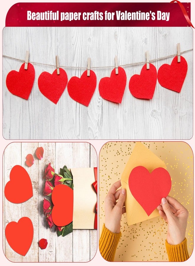 MixTeach 72 Pcs Heart Shapes Cutouts 6 Inch red - Image 5