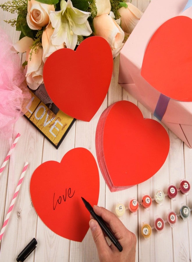MixTeach 72 Pcs Heart Shapes Cutouts 6 Inch red - Image 3