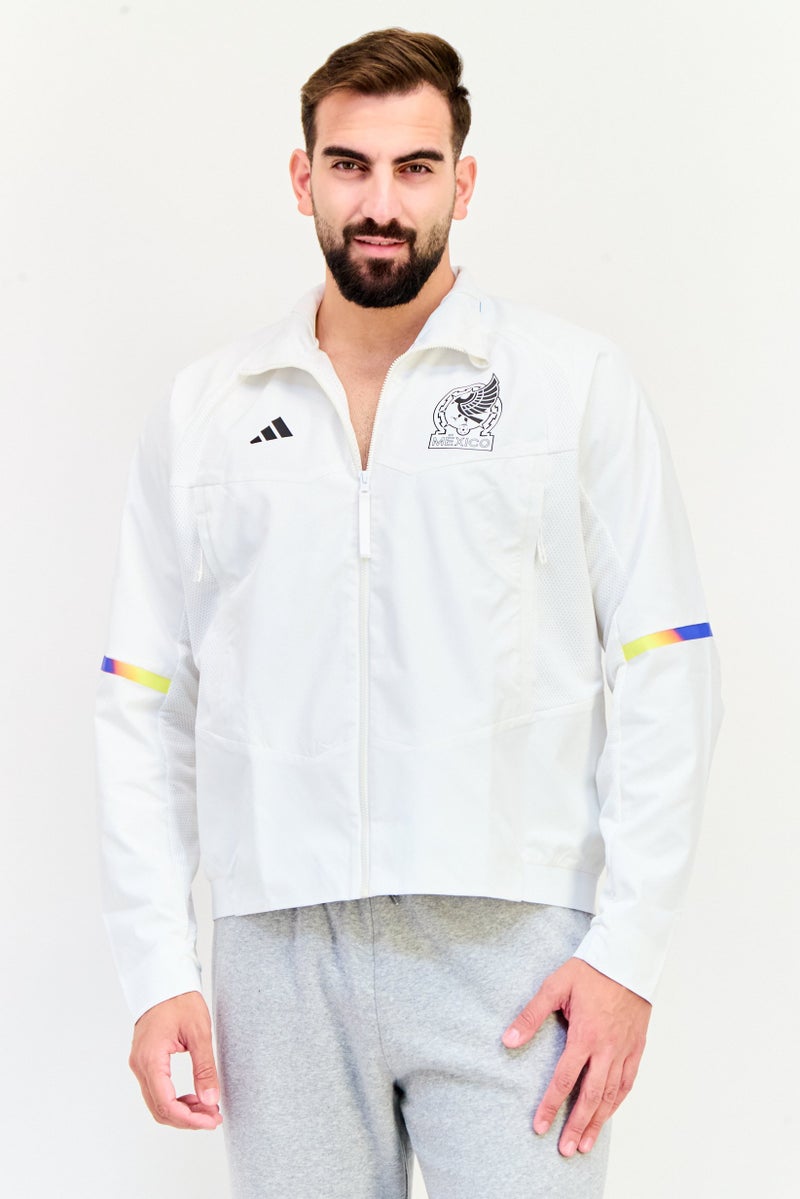 Adidas Men Sportswear Fit Mexico Game Day Anthem Football Jacket, White  - Image 1