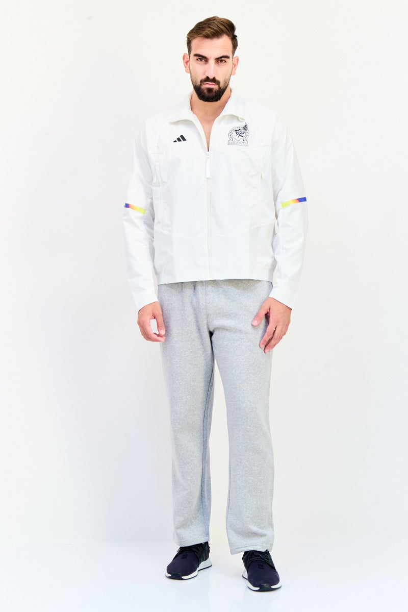 Adidas Men Sportswear Fit Mexico Game Day Anthem Football Jacket, White  - Image 2