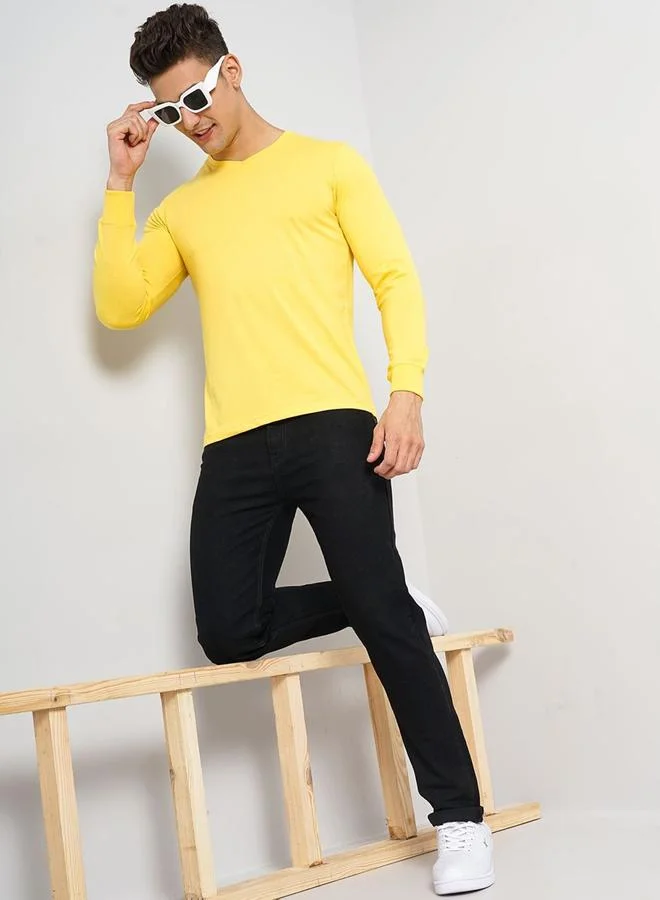 The Indian Garage Co The Indian Garage Co Men Black Mid Rise Slim Fit Solid Jeans
