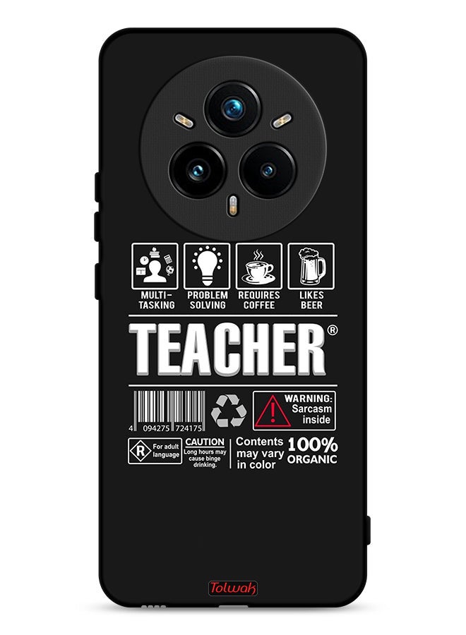 Tolwak Realme 14 Pro Plus 5G Protective Case Cover Teacher Sticker