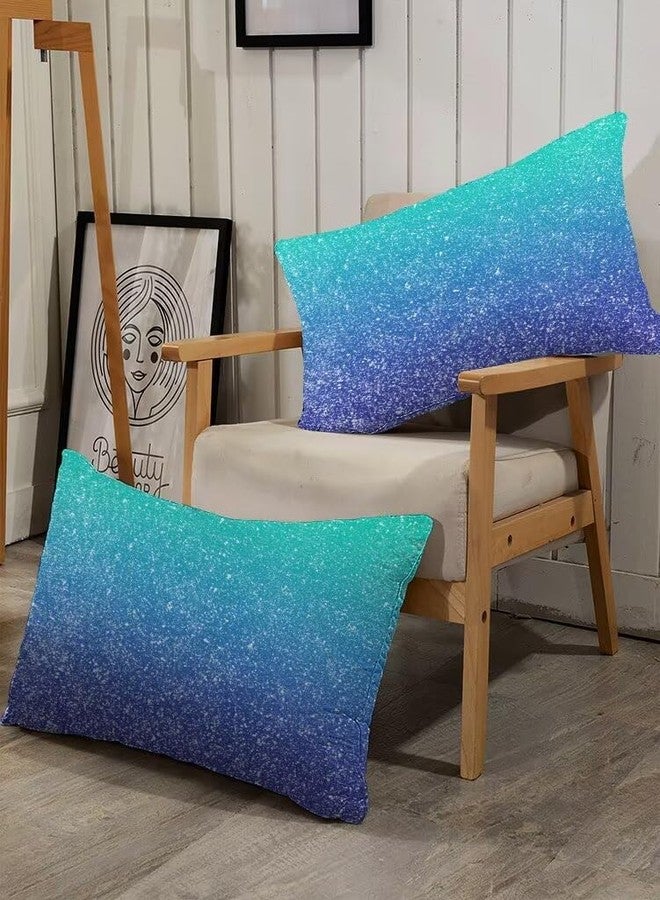 kxry Blue Galaxy Gradient Glitter Color Comforter Sets Twin Size Rainbow Tie Dye Ombre Glitter Bedding Sets Turquoise Glitter Color Bedding Quilt for Kids Teen Girls 1 Comforter+ 1 Pillowcase - Image 3
