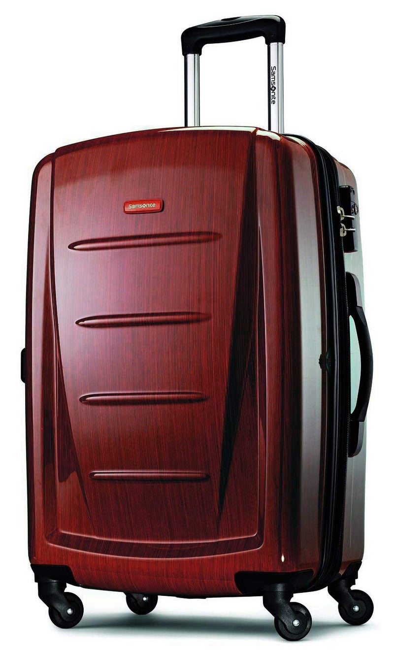 Samsonite Winfield 2 Hardside Expandable Luggage with Spinner Wheels, Burgundy, Checked-Medium 24-Inch - Image 4