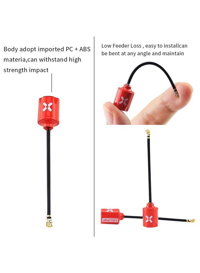 Foxeer Lollipop FPV U.FL Antenna 5.8G 2.3dBi Super Mini RHCP Antenna UFL for RC Drone FPV Quadcopeter Multicopter TX/RX (65mm) … - Image 3