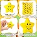 Kasyat 48 Pieces Star Stress Balls Bulk for Kids Mini Smile Face Stress Balls Relief Toys for School Carnival Reward Student Prizes Party Favors Hand ExerciseYellow - Image 4