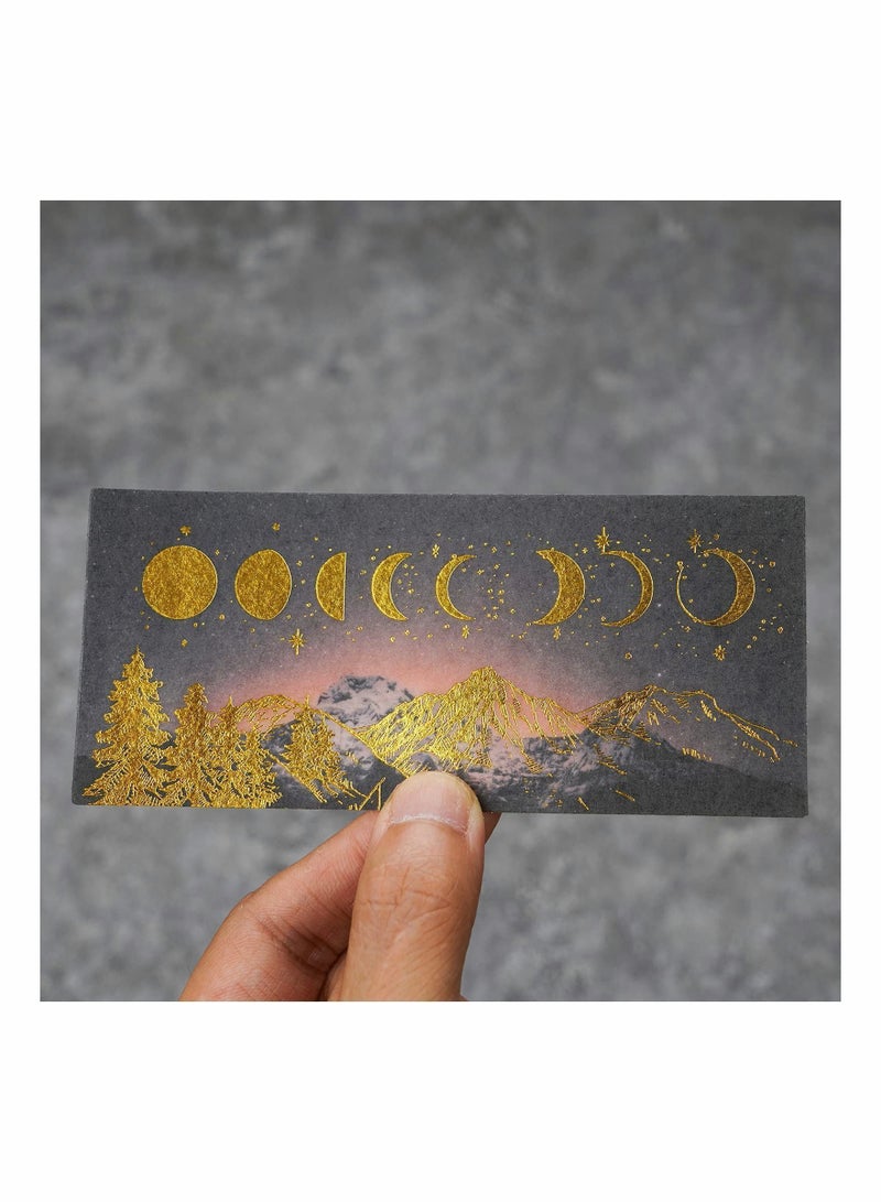 Y&D Black Gold Foil Stickers Set, Decorative Planet Moon Space Galaxy Astronomy Planner Sticker for Scrapbooking Journal DIY Art Crafts Album Calendars Notebook(60 Pieces)  - Image 5