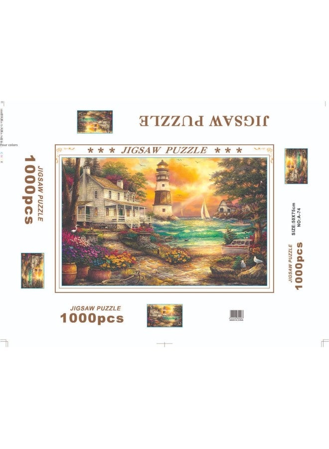 Only 20% People Can Solve 1000-piece Puzzles Like Times Square 0.9kg Jigsaw Puzzles Toys/puzzles Board Games-Color:A-74 - Image 1