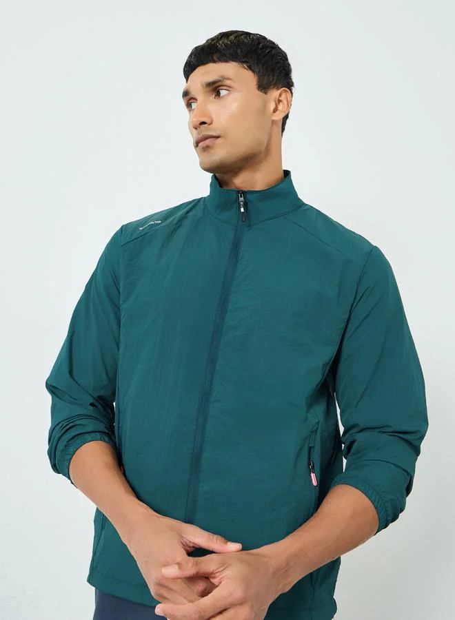 Styli Active  Men Teal Long Sleeve Jacket for Men | Best Price UAE