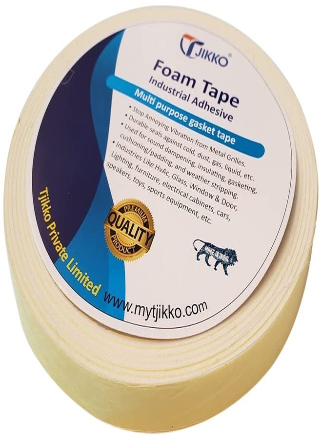 Tjikko Single Sided Gasket Tape 24mm Width 2mm Thick 10meter Length White (Pack of 2)