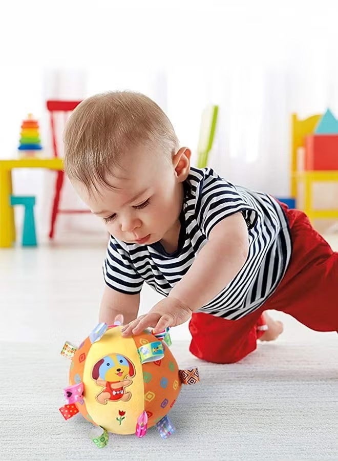 Berma Baby Plush baby grasping ball, baby rattle ball  sensory ball for infants and toddlers, soft plush rattle ball toy for early education, cloth baby toys for sensory development, toys for 6-12 month old babies - Image 3