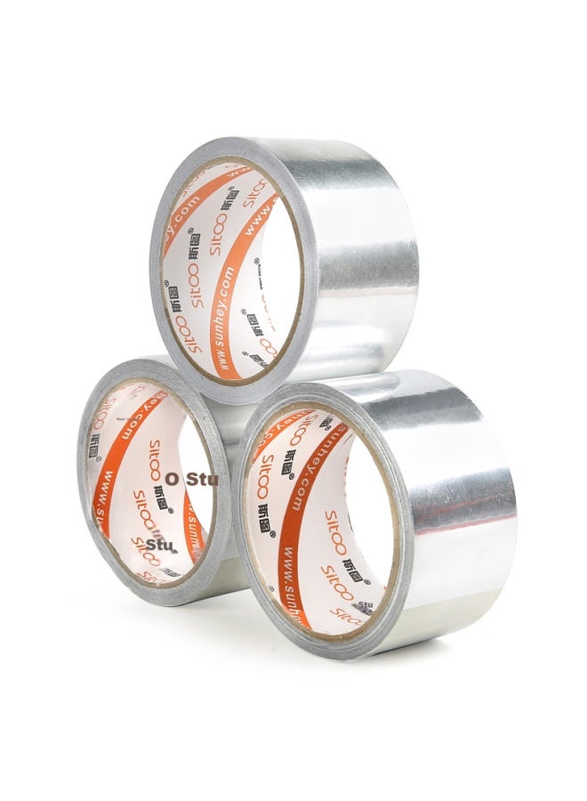 SITOO Aluminum Foil Tape, Waterproof Tape For Leak Repair, Heat-resistant Insulation Seal, Sink Waterproof Sticker, Kitchen Wall Oil-proof Paper, Stove Anti-oil Grout Tape, 48mm*10m - Image 5