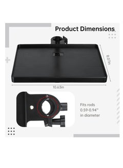 Excefore Microphone Stand Tray, 10.63 * 8.07’’ Large Universal Sound Card Tray, Large Universal Sound Card Tray, for Recording, Live Streaming, Stage Performance, Standard Tray  - Image 3