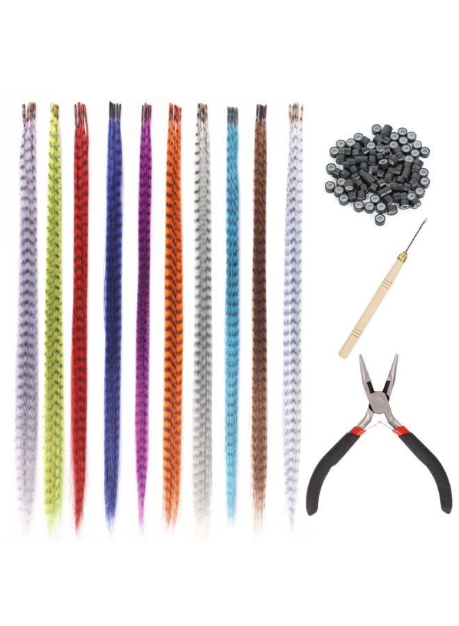 SHINEDOWN 50 Color Hair Feathers Extensions Kit, Feather Extensions For With Feathers For Hair Styling, Includes Feathers Extensions Kit, Suitable For Daily Parties And Festivals - Image 1