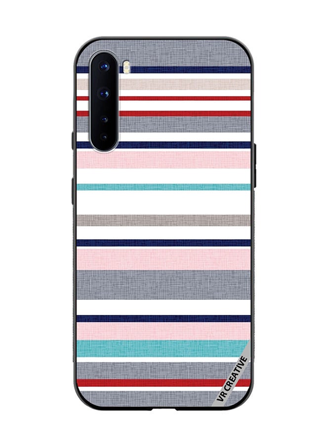 VR CREATIVE Protective Case Cover For OnePlus Nord Strips Design Multicolour - Image 1