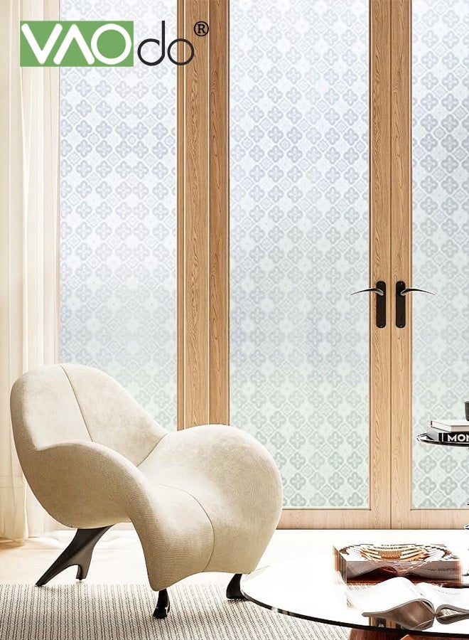 فاو دو فيلم النافذة ثلاثي الأبعاد، لا توجد خصوصية لاصقة للزجاج، خصوصية النافذة، فيلم نافذة زجاج ملون مزخرف، فيلم خصوصية لاصق ثابت للنوافذ قابل للإزالة للأبواب الزجاجية يحجب الحرارة والأشعة فوق البنفسجية 80*300 سم - Image 5