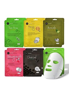 Celavi Cosmetics celavi Essence Facial Face Mask Paper Sheet Korea Skin Care Moisturizing 12 Pack (Mix - 2 of Each)  - Image 2