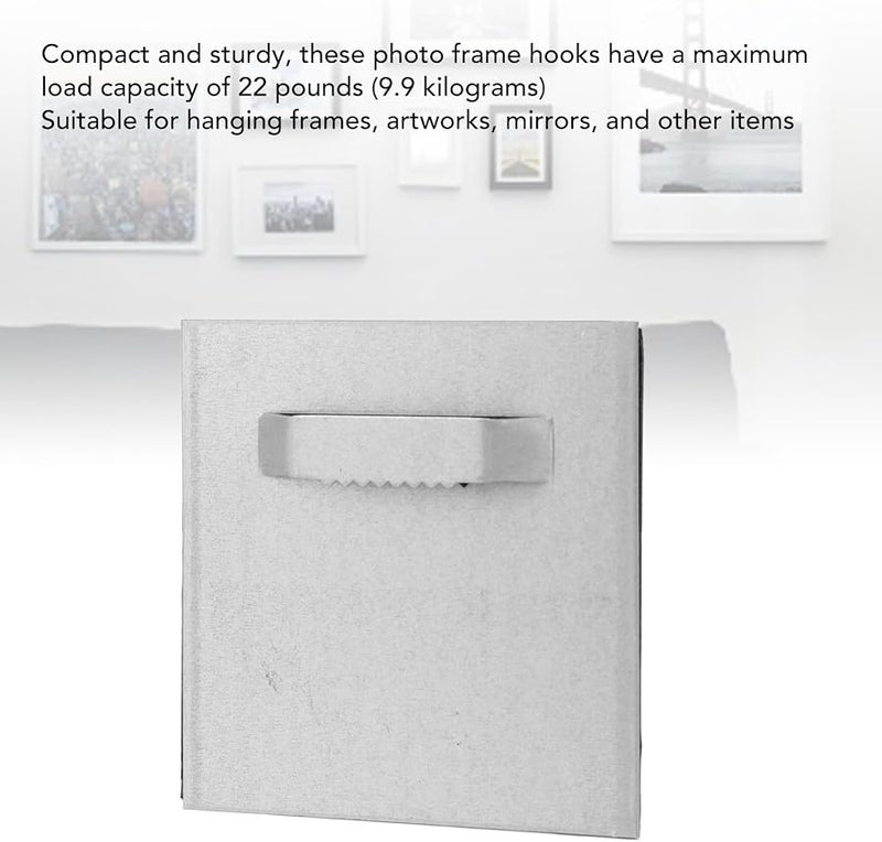 6 مجموعات من مشابك تعليق الصور المربعة مقاس 3.15 بوصة وخطاطيف حائط للتركيب للأعمال الفنية والمرايا - Image 4