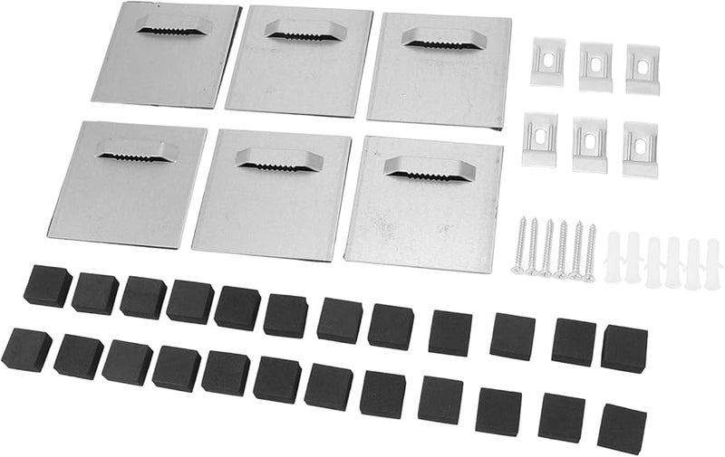 6 مجموعات من مشابك تعليق الصور المربعة مقاس 3.15 بوصة وخطاطيف حائط للتركيب للأعمال الفنية والمرايا - Image 3