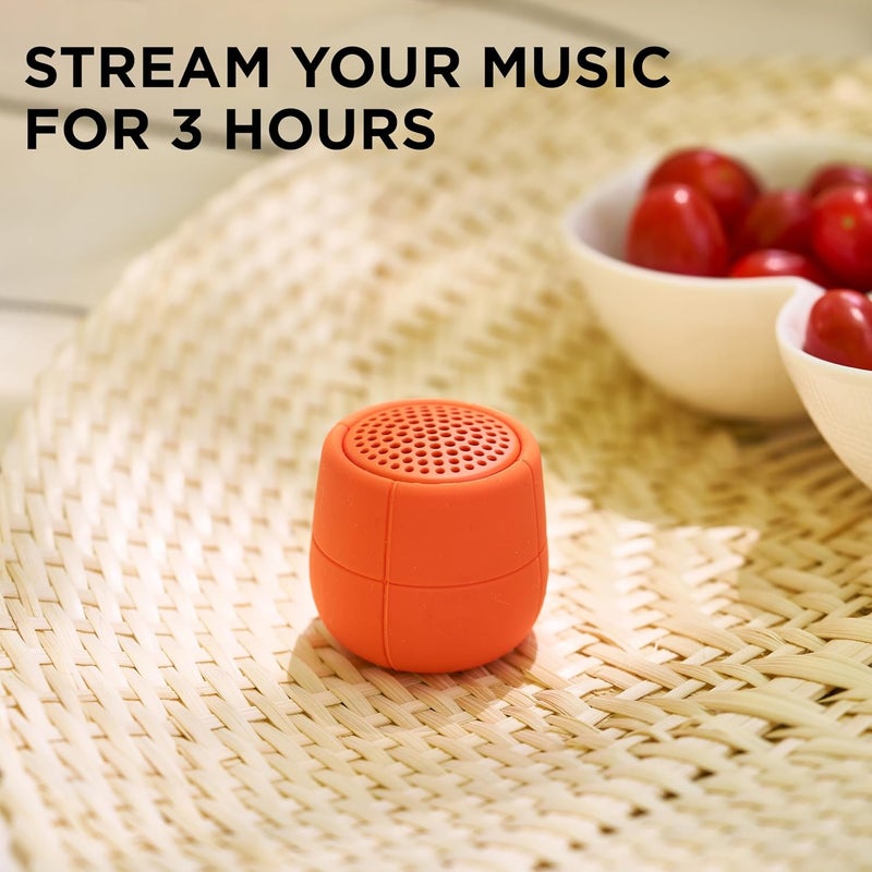 LEXON Mino X Floating Bluetooth Speaker, IPX7 Water Resistant, Rechargeable & Pairable - Orange - Image 3