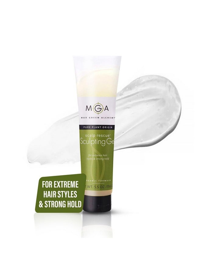 Max Green Alchemy Max Green Alchemy MGA Vegan Sculpting Hair Gel Tube - Organic Formula for Extreme Hair Style for Men & Women | Curly Hair Products Provide Strong Hold & Lasting Control | Color Safe | 5.5 Ounces  - Image 1