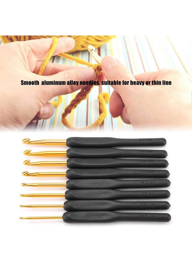 Yarn Hook Black Abs Resin Handle Crochet Hooks Kit Aluminum Alloy Hook Set Knitting Weave Diy Craft Needle - pzsku/ZC3ADFD0DA0D024FCC015Z/45/_/1720073489/cfaacf73-c776-4511-a19b-471cce64a141