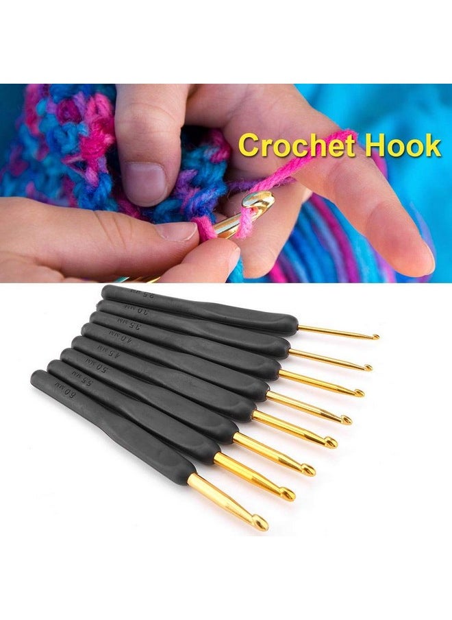 Yarn Hook Black Abs Resin Handle Crochet Hooks Kit Aluminum Alloy Hook Set Knitting Weave Diy Craft Needle - pzsku/ZC3ADFD0DA0D024FCC015Z/45/_/1720073497/4ce92e6d-7294-4bbe-9fb0-ba4011dbd37f