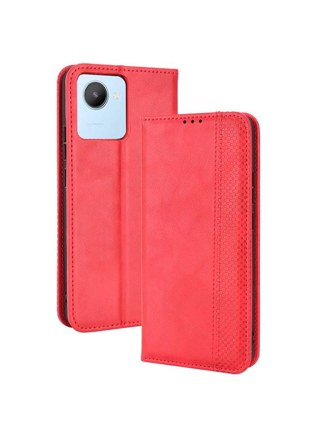 اس-توب جراب لهاتف Realme C30 4G جراب هاتف جلدي بمشبك مغناطيسي بتصميم كلاسيكي - Image 2