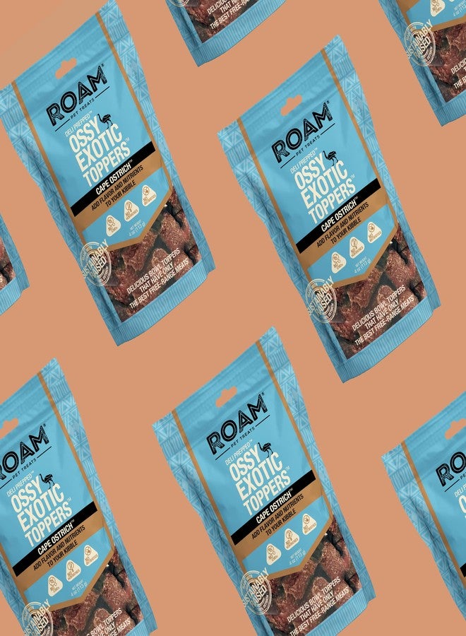 ROAM Pet Treats Ossy Exotic Dog Topper - Single Protein, Sustainably Raised Ostrich Meat Dog Food Topper - Non-GMO Ostrich Dog Treat 4 Ounce - Image 4