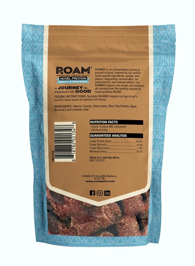 ROAM Pet Treats Ossy Exotic Dog Topper - Single Protein, Sustainably Raised Ostrich Meat Dog Food Topper - Non-GMO Ostrich Dog Treat 4 Ounce - Image 2