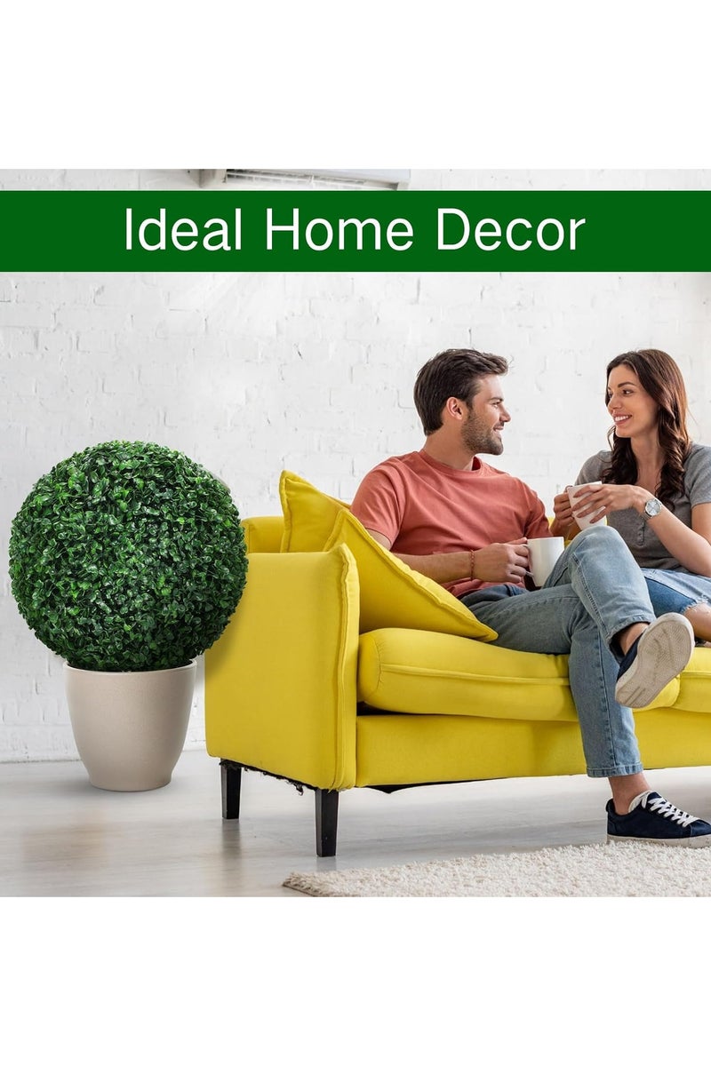 LINGWEI Artificial Topiary Ball Artificial Grass Ball Green Ball Garden Decoration Item Fake Plant Bolls Grass Dome Ball Boxwood Plant Decorative Balls For Home Garden - Image 5