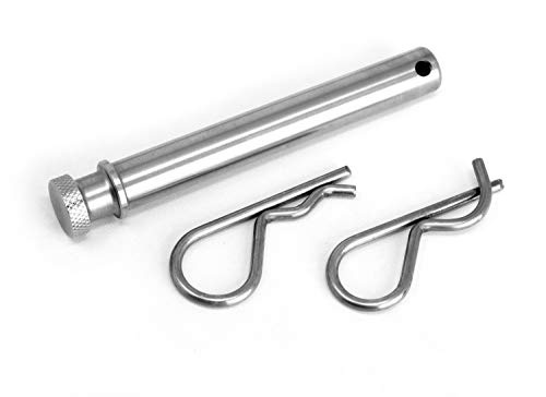 LFPartS 58 Inches Diameter Stainless Steel Trailer Hitch Pin Keeper Grip Clip Kit Fits 2 Receiver - Image 1