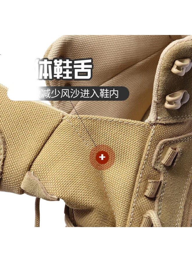 Strongman Men'S Boots, 3515 Outdoor Sports Boots, Suede Leather Hiking And Mountaineering Training Boots, Desert Short Boots, Sand Color, Size 41 - Image 2