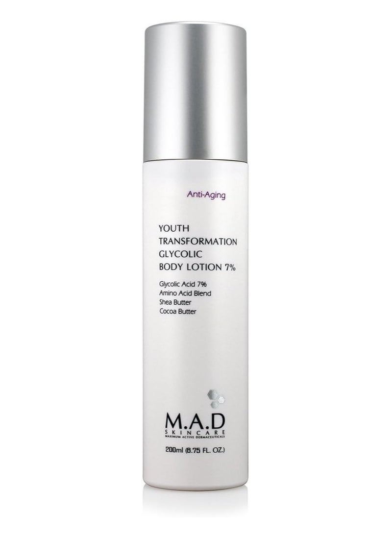 M.A.D Skincare - M.A.D Skincare Youth Transformation Glycolic Body Lotion 7% 200 ml. - Image 1