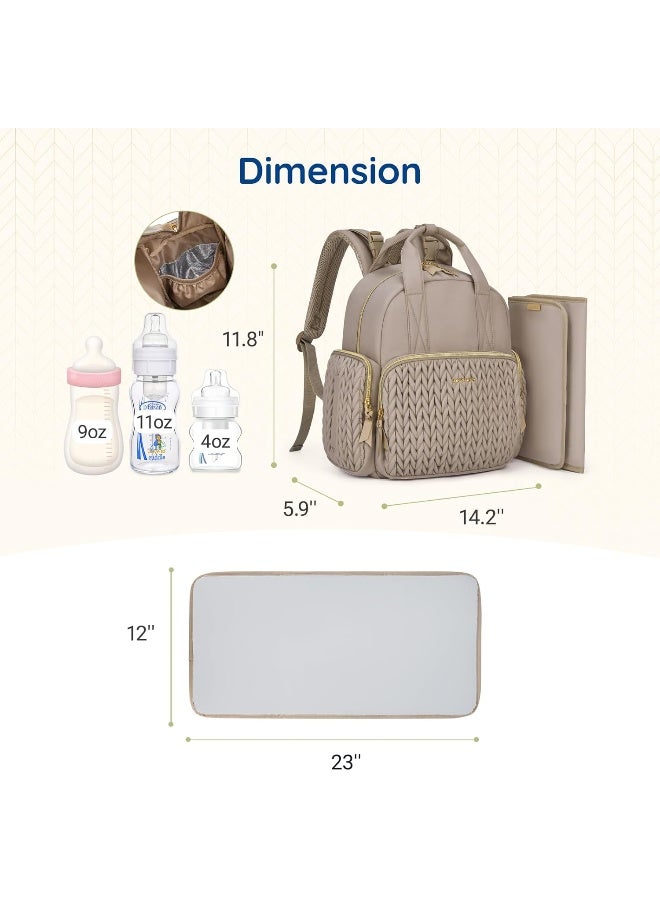 موممور mommore Diaper Bag Small Diaper Backpack Stylish Baby Travel Backpacks - Image 5