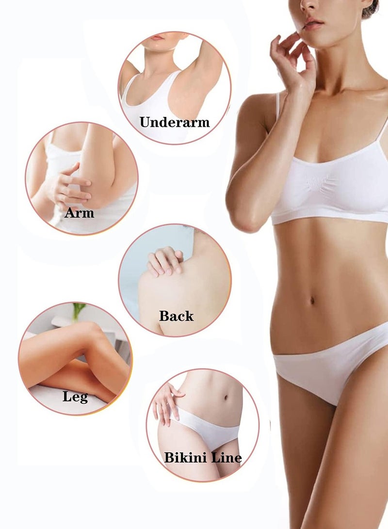 ماكينة إزالة الشعر الكهربائية، ماكينة حلاقة كهربائية محمولة مقاومة للماء وغير مؤلمة، ماكينة إزالة الشعر اللاسلكية القابلة لإعادة الشحن عبر USB للسيدات، ماكينة تشذيب البكيني للذراعين والساقين والإبطين - Image 2