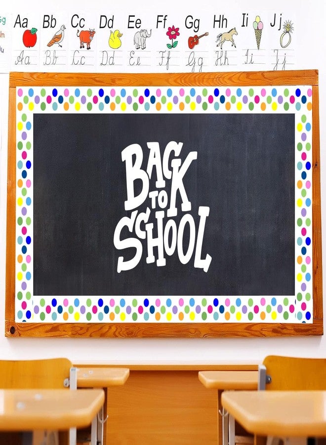 Prakruthi Pulp Art حواف لوحات الإعلانات للفصول الدراسية، والعودة إلى المدرسة، والمكاتب، وتزيين الحفلات - تصميم منقط - عرض 3 بوصات × طول 30 بوصة (16 شريطًا) - Image 1