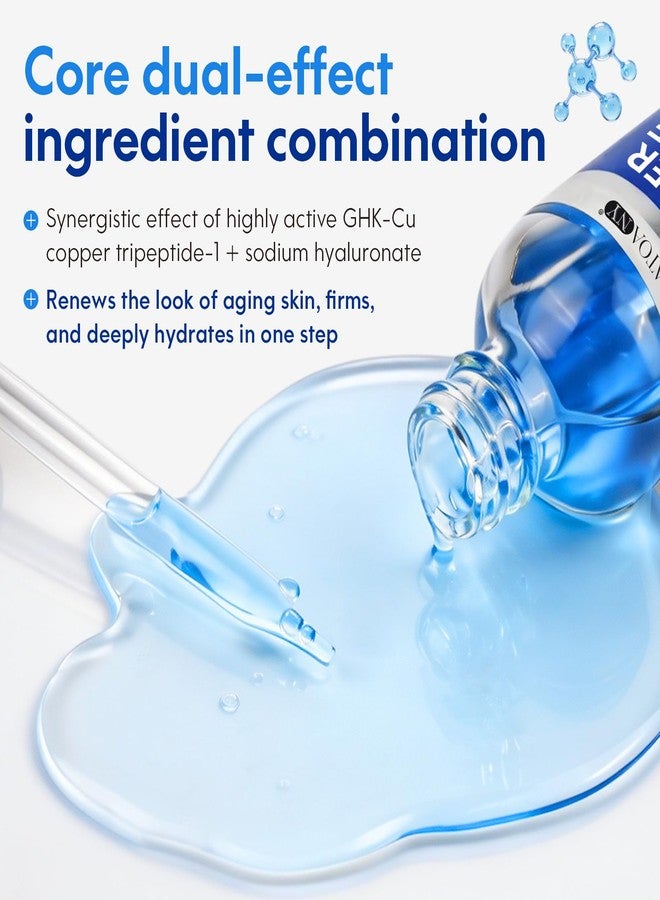 ATOANY Copper Peptides Serum for Face with GHK-Cu Peptide & Hyaluronic Acid - Anti-Aging Facial Serum for Sensitive Skin & Mature Skin - Hydrates and Moisturizes, Firms Skin, Reduces Fine Lines - 2.02 Fl Oz - Image 3