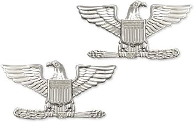 US Army Brite Shiny Metal Pin-On Rank