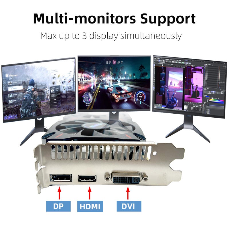 QTHREE Geforce GTX 960 4GB Graphics Card, GDDR5 128-bit, DP, HDMI, DVI, Video Card for PC, Computer GPU, PCI Express x16 - Image 5